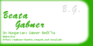beata gabner business card